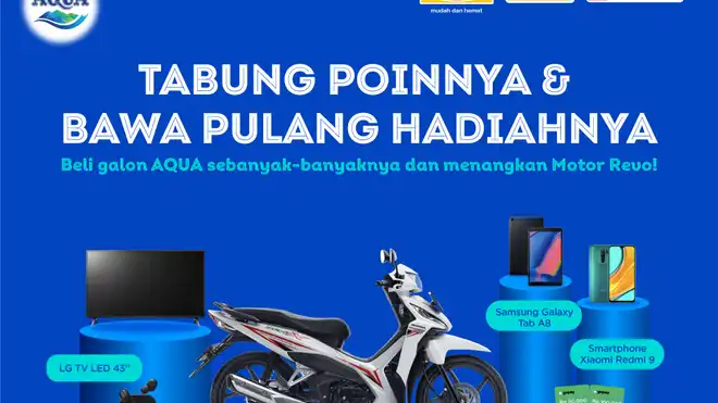 Penuhi Kebutuhan Air Minum dengan AQUA Galon dan Dapatkan Hadiah Langsung besama AQUA Tabung Poin*!