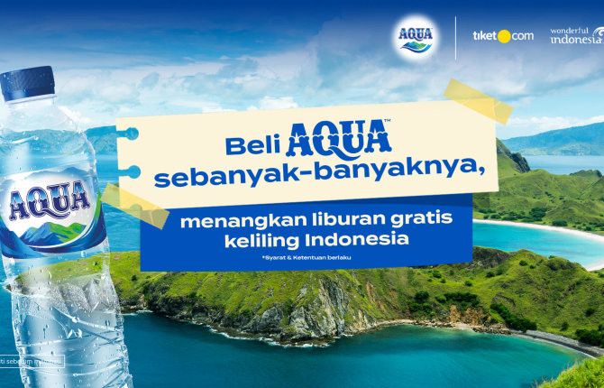 Poster AQUA 100% Petualangan Indonesia
